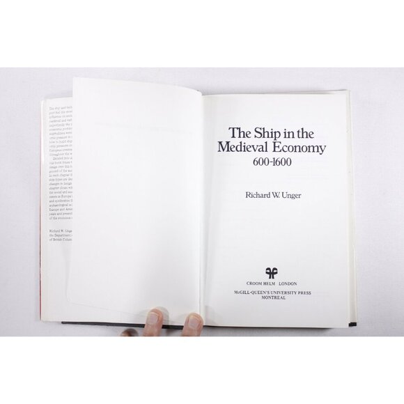 The Ship in The Medieval Economy 600 - 1600 HC Richard W. Unger author signed - Picture 3 of 10